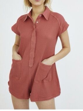 Urban Outfitters Mollie Thermal Romper Size Large